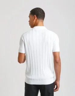 Polo in maglia a coste