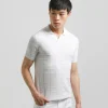 Polo in maglia a quadri