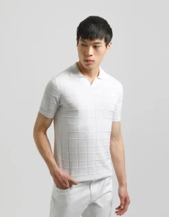 Polo in maglia a quadri
