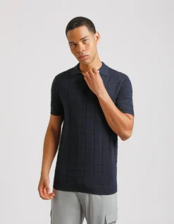 Polo in maglia a quadri