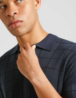 Polo in maglia a quadri