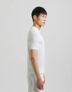 Polo in maglia a quadri
