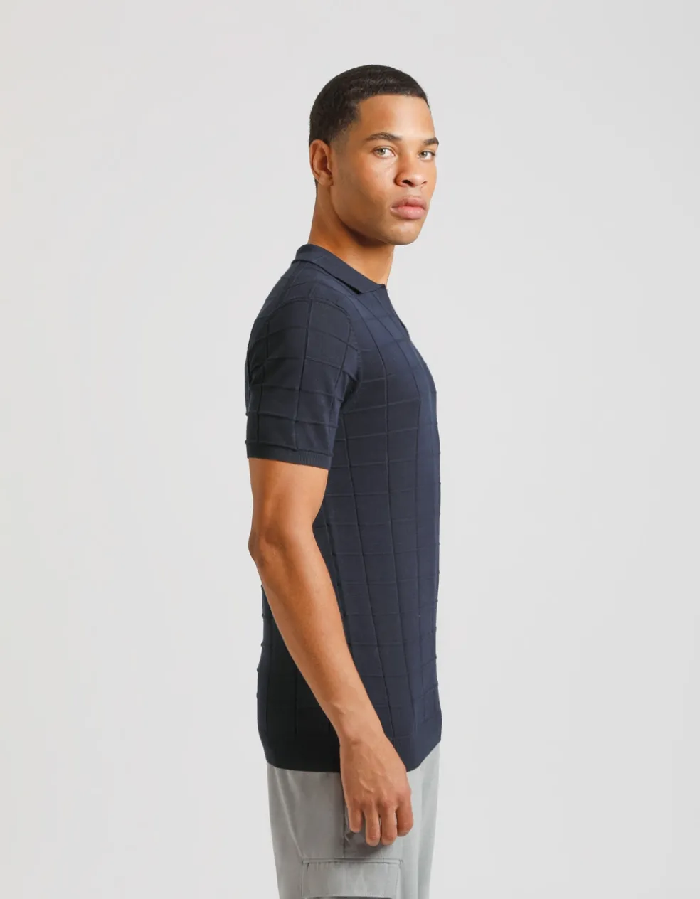 Polo in maglia a quadri