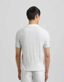 Polo in maglia a quadri