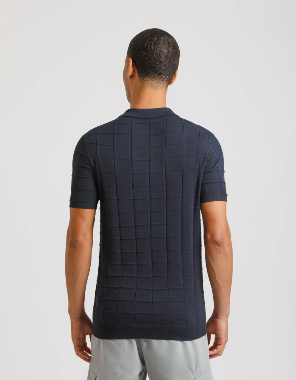 Polo in maglia a quadri