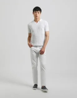 Polo in maglia a quadri
