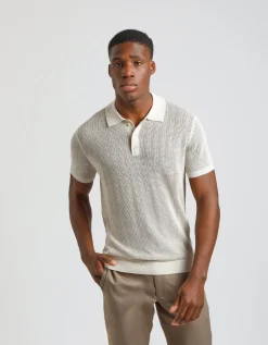 Polo in maglia forata