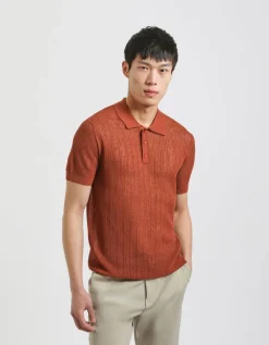 Polo in maglia forata