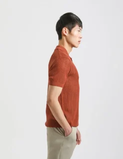 Polo in maglia forata