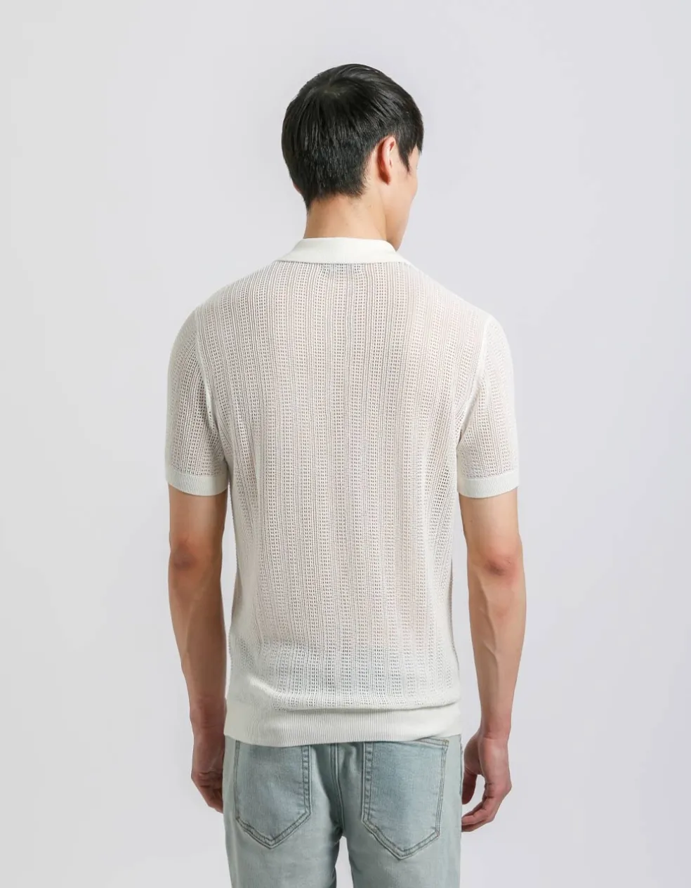 Polo in maglia forata