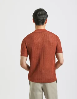 Polo in maglia forata