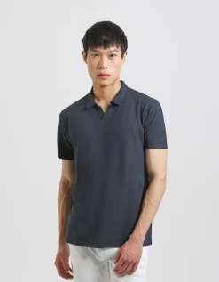 Polo misto lino