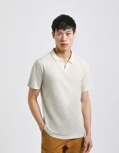 Polo misto lino
