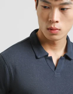 Polo misto lino