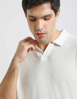 Polo misto lino