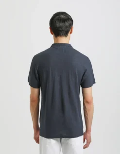 Polo misto lino