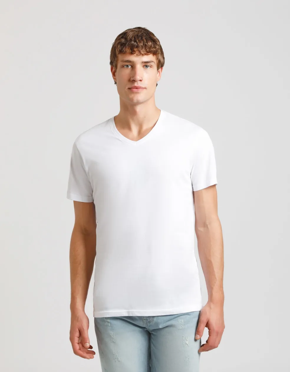T-shirt con scollo a V