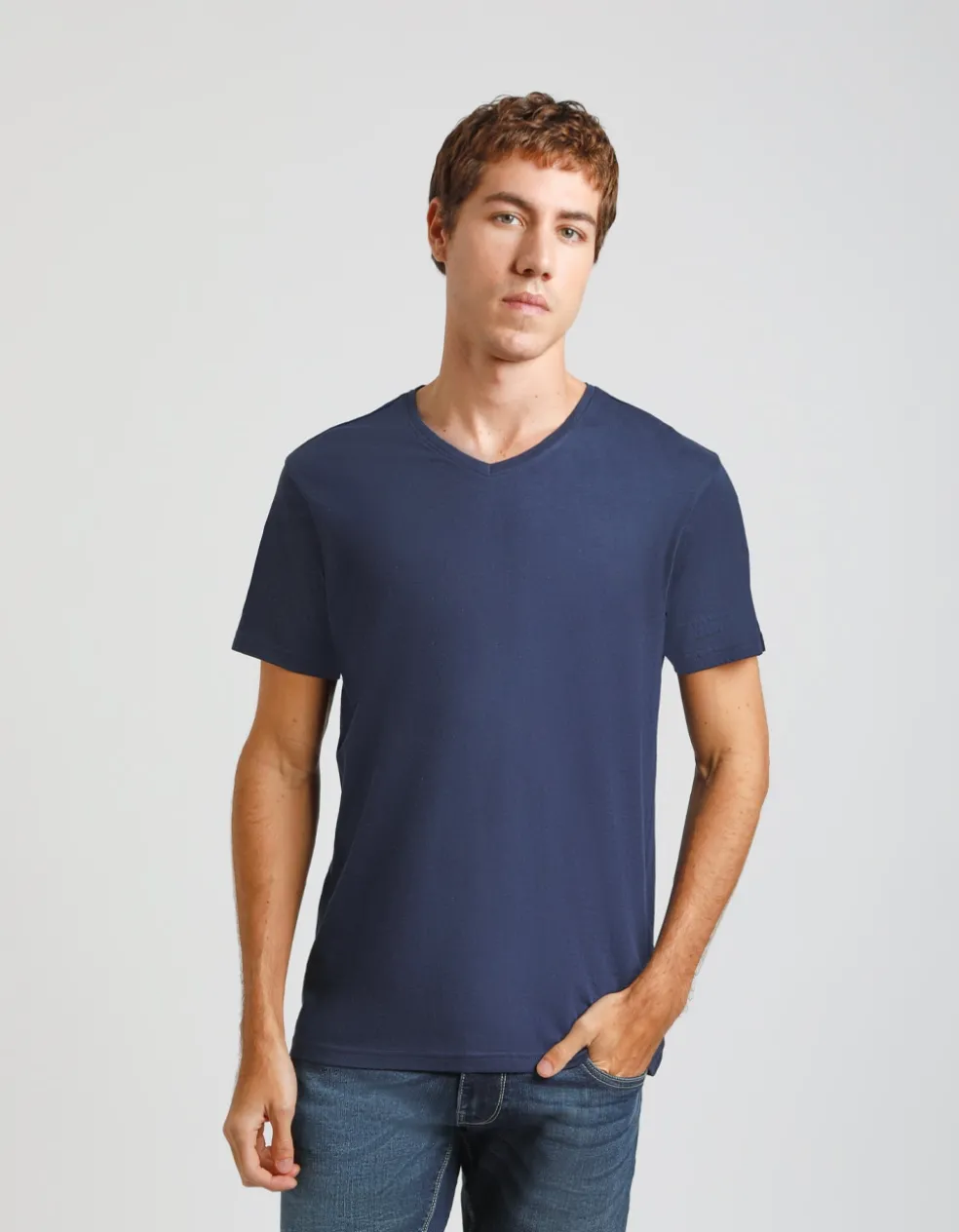 T-shirt con scollo a V