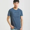T-shirt con stampa a rilievo
