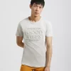 T-shirt con stampa a rilievo