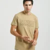T-shirt con stampa a rilievo