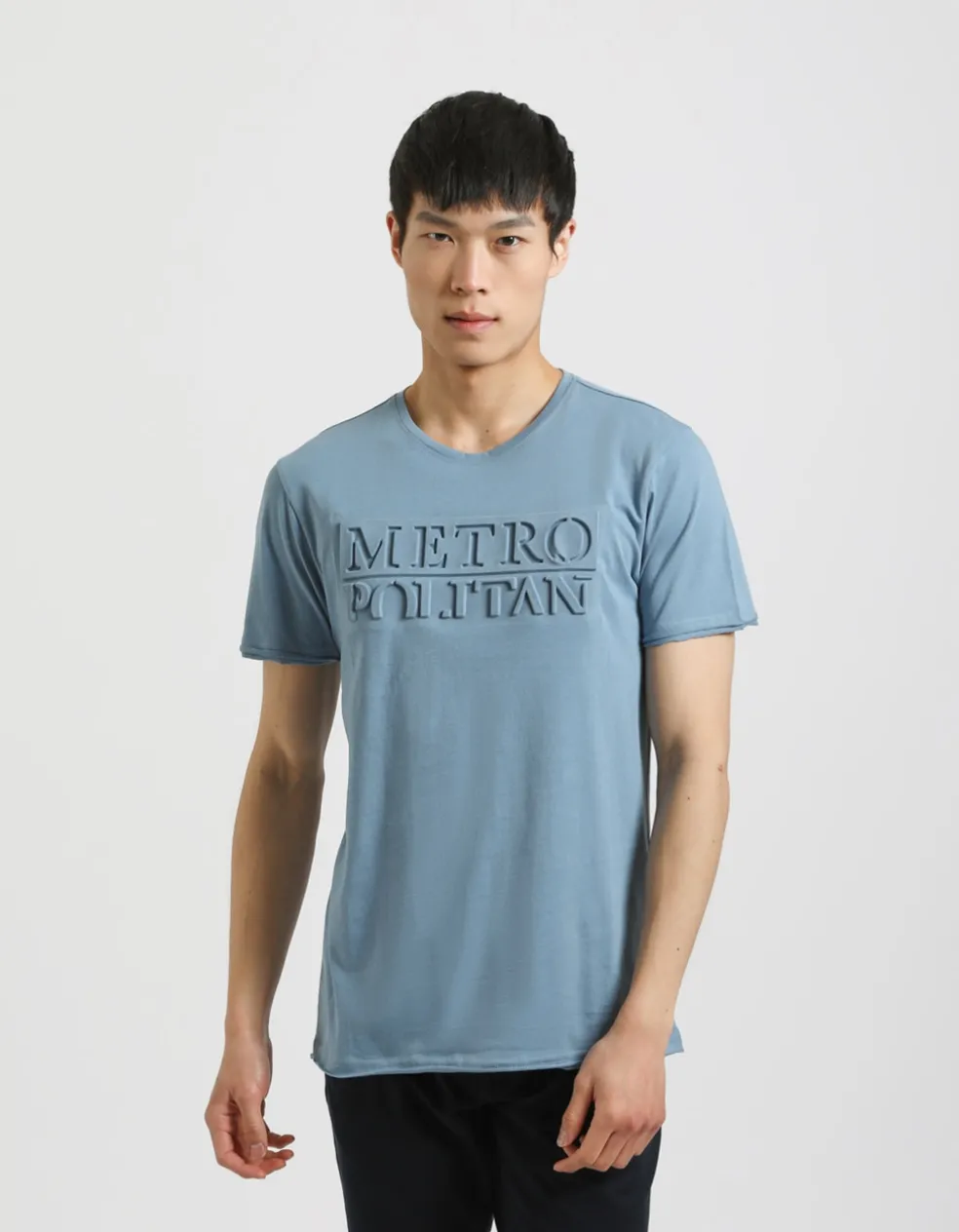 T-shirt con stampa a rilievo