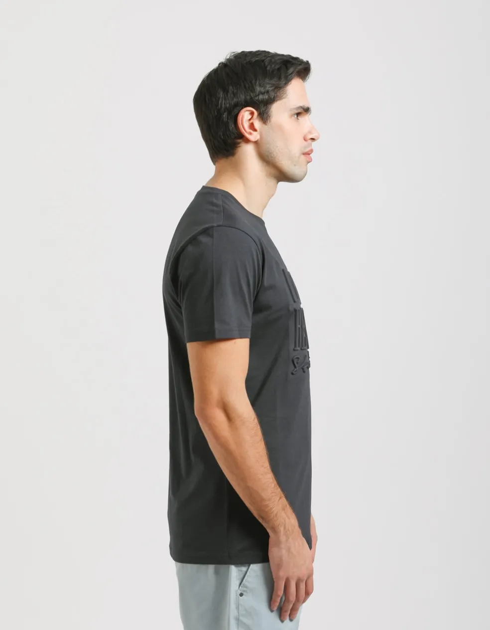 T-shirt con stampa a rilievo
