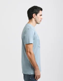 T-shirt con stampa a rilievo