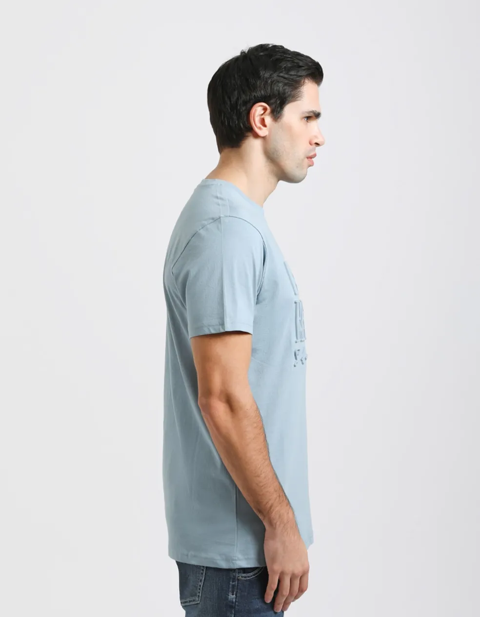 T-shirt con stampa a rilievo