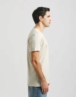 T-shirt con stampa a rilievo