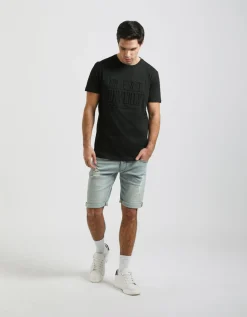 T-shirt con stampa a rilievo