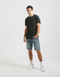T-shirt con stampa a rilievo