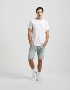 T-shirt con stampa a rilievo