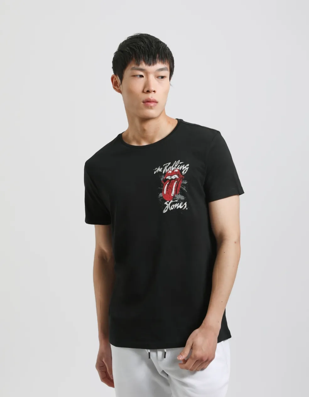 T-shirt con stampa "THE ROLLING STONES"