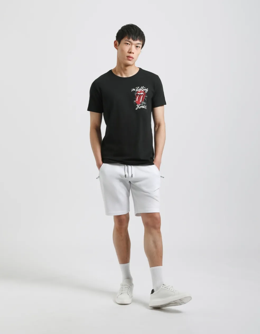 T-shirt con stampa "THE ROLLING STONES"