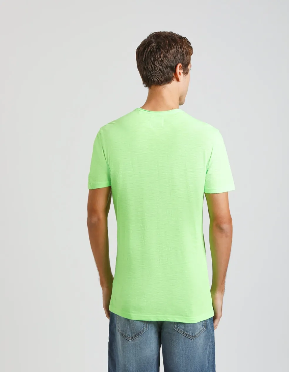 T-shirt fluo con stampa a rilievo