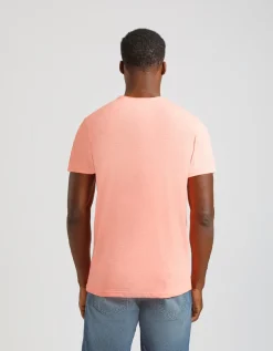 T-shirt fluo con stampa a rilievo