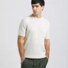 T-shirt in maglia a coste