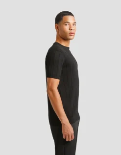 T-shirt in maglia a coste