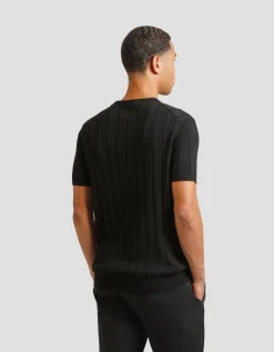 T-shirt in maglia a coste