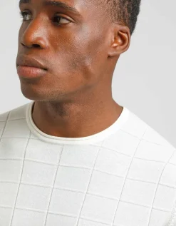 T-shirt in maglia a quadri