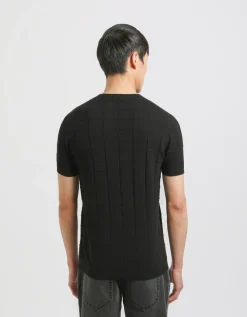 T-shirt in maglia a quadri