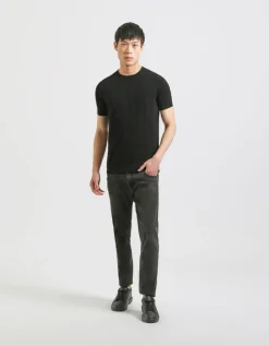 T-shirt in maglia a quadri
