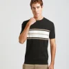 T-shirt in maglia colorblock