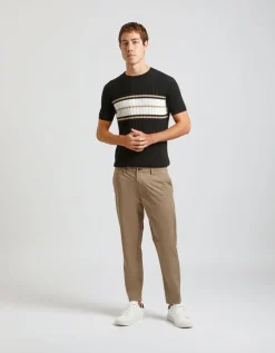 T-shirt in maglia colorblock