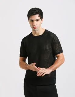 T-shirt in maglia forata
