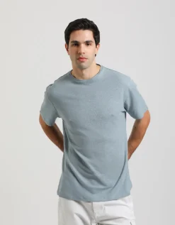T-shirt misto lino