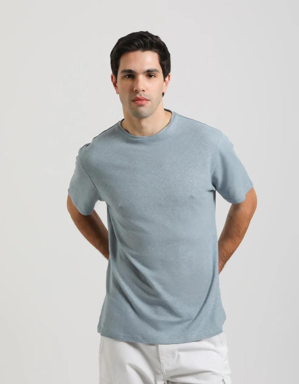 T-shirt misto lino