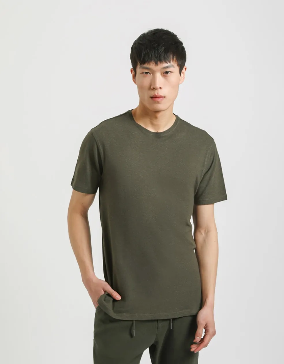 T-shirt misto lino