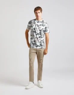 T-shirt misto lino